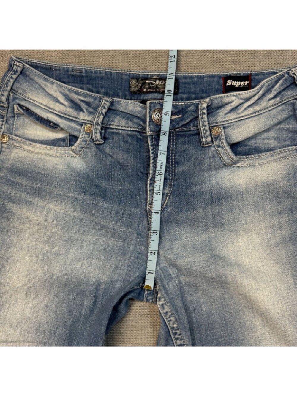 Silver Suki High Capri Jeans Womens Size W30/L22.5 Blue Denim Super Stretch - Picture 11 of 14